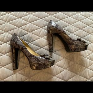 Nine West Python Pumps
